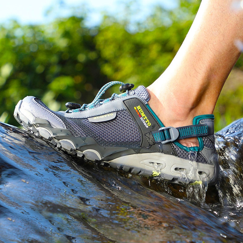 Gray Teal Hiking River Shoes - Men's