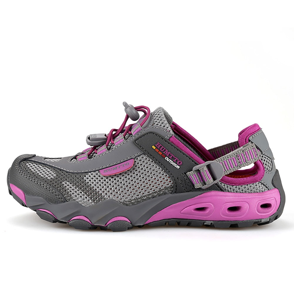 Gray Pink Hiking River Shoes - Women&#39;s