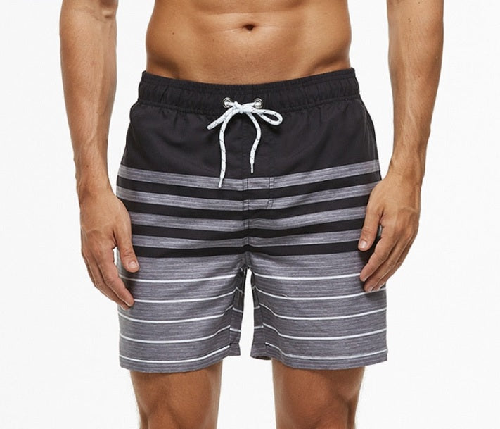Striped Men&#39;s Colorblock Swim Shorts